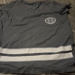 Gray V-Neck Men's Shirt with Pocket